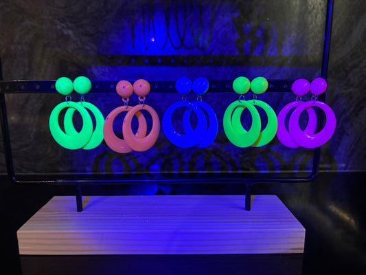 Large Rings Fluo Earrings