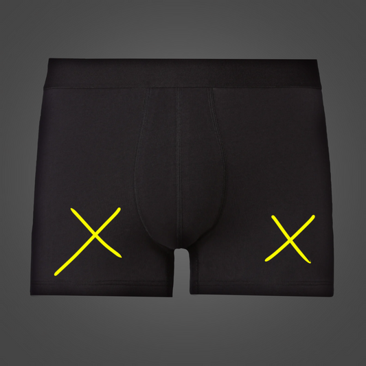 Boxer imprimé devant gauche + droite