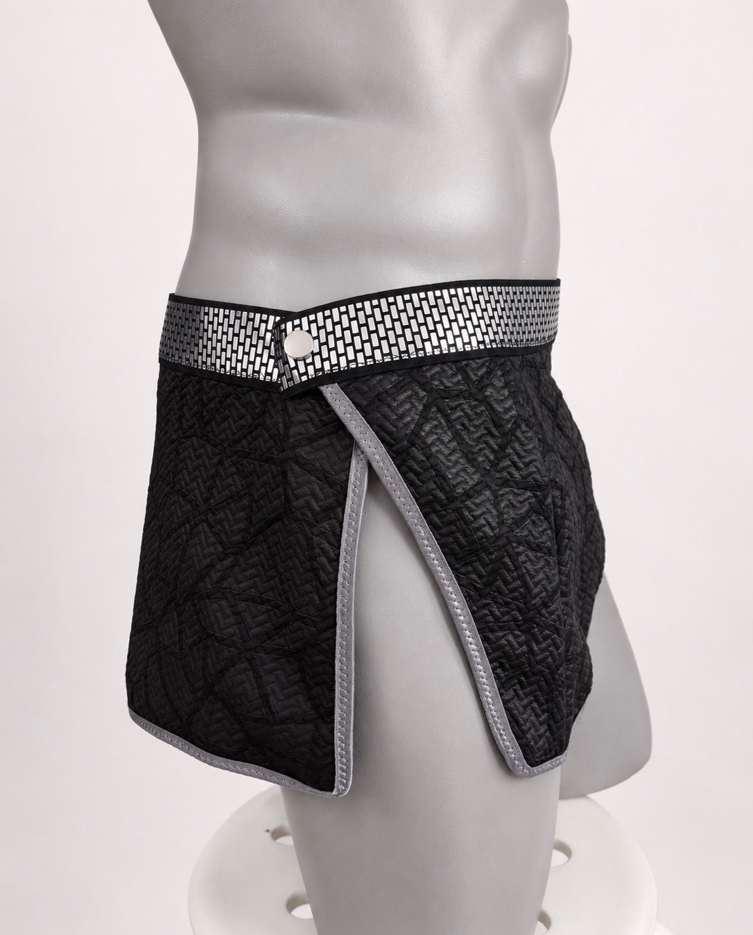Black & Silver Gladiator Kilt