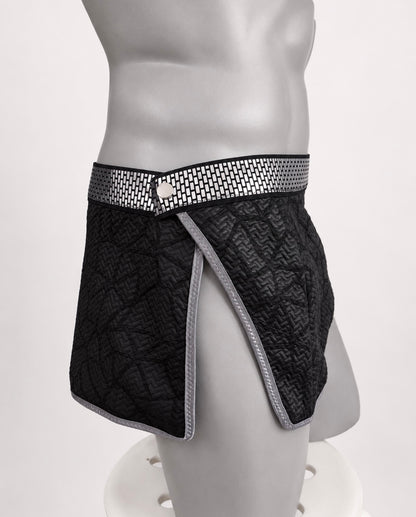 Black & Silver Gladiator Kilt