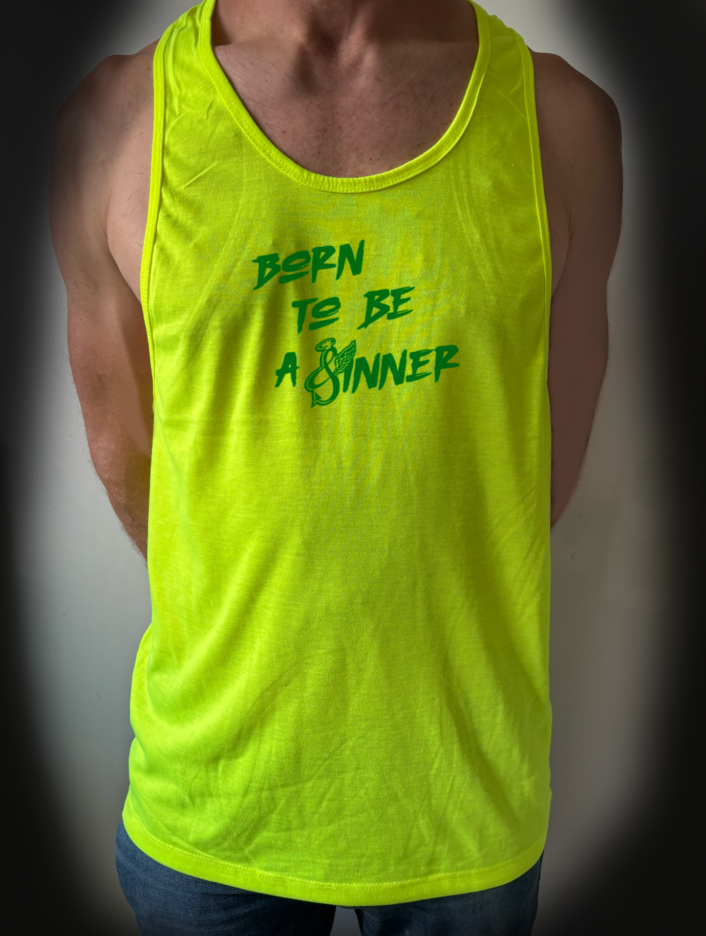 Neon Born to be a Sinner Beach Top