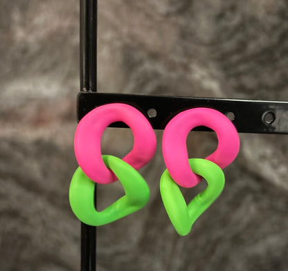 Large Rings Fluo Earrings