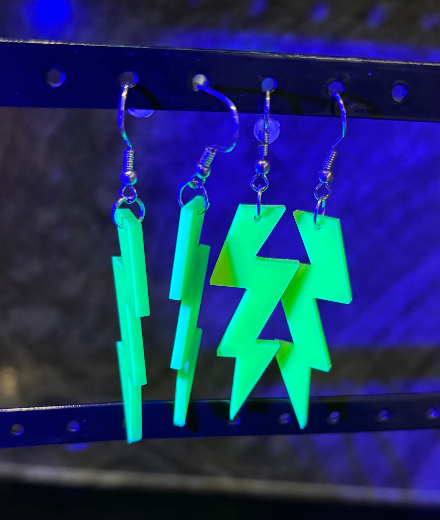 Neon Lightning Oorbellen