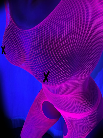 Hotter Than Pink – Neon Bodysuit met Mouwen