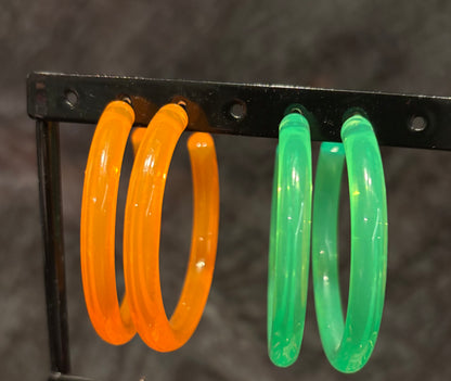 Dikke Fluo Party Oorbellen