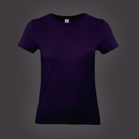 Base T-Shirt Vrouw Donker Paars