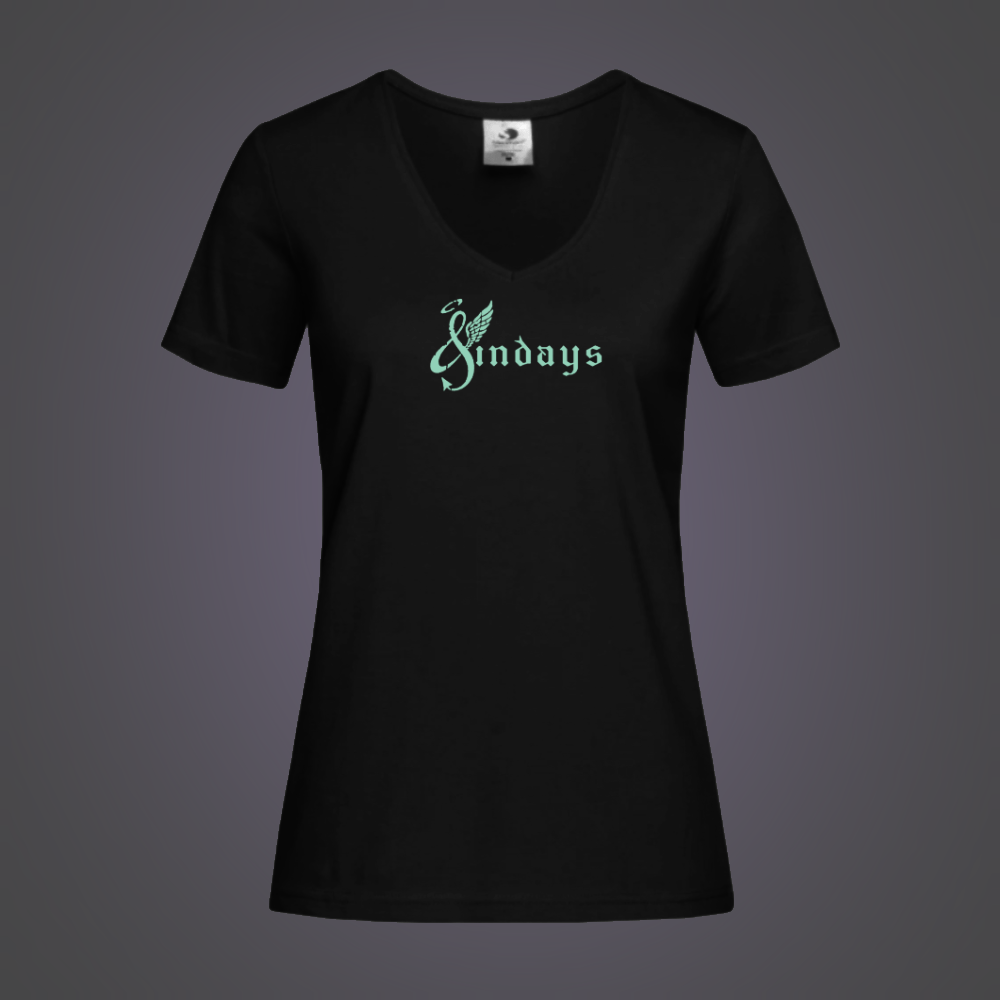 Sindays V-hals T-Shirt Vrouw