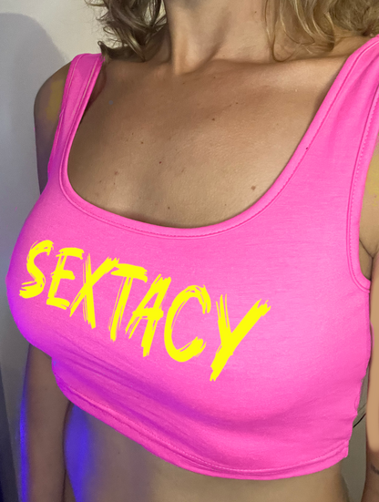 Sextacy Crop Top Pink!